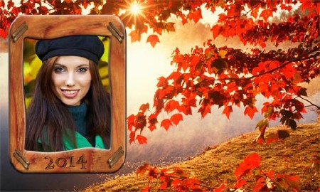 Рамка для фотошопа - Золотая осень