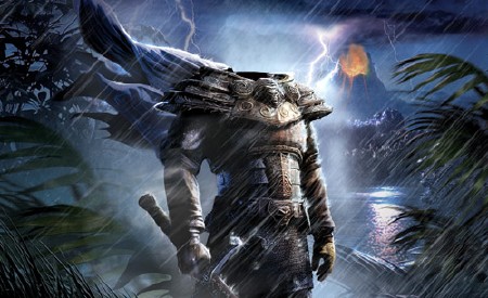 Шаблон мужской - Таинственный воин с оружием