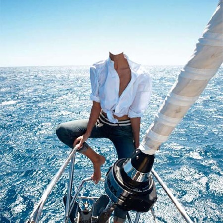 Отпуск на яхте - женский шаблон