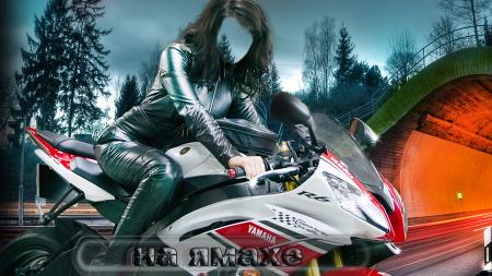 Красивый фотошаблон для фотошоп - Путишествие на ямахе