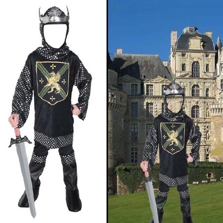 Шаблон для фотомонтажа - Костюм рыцаря