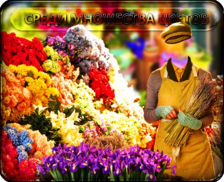 Шаблон для фотошопа - Цветы что дети, уход любят