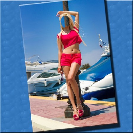 Женский шаблон - Причал с яхтами