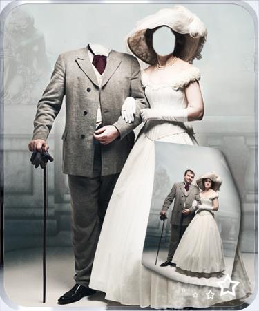 Шаблон psd - Старинное фото