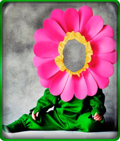 Psd шаблон для фотошоп - В костюме красной ромашки