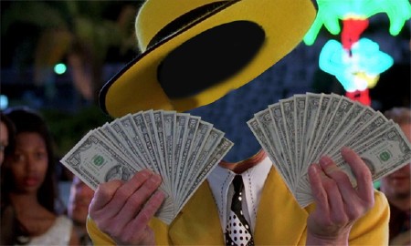 Шаблон для мужчин - С кучей денег в желтом костюме