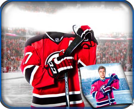 Фото шаблон - Хокеист