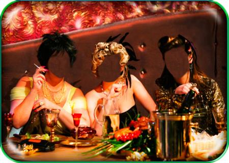 Фотошаблон для фото - Три подружки