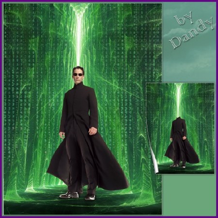 Шаблон для фотошопа - В матрице перезагрузка