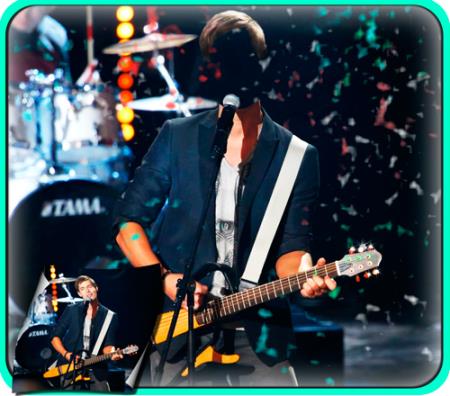 Шаблон для фото - Солист известной группы