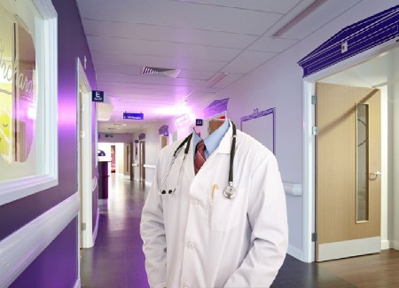 Шаблон для фотомонтажа - Врач в больнице