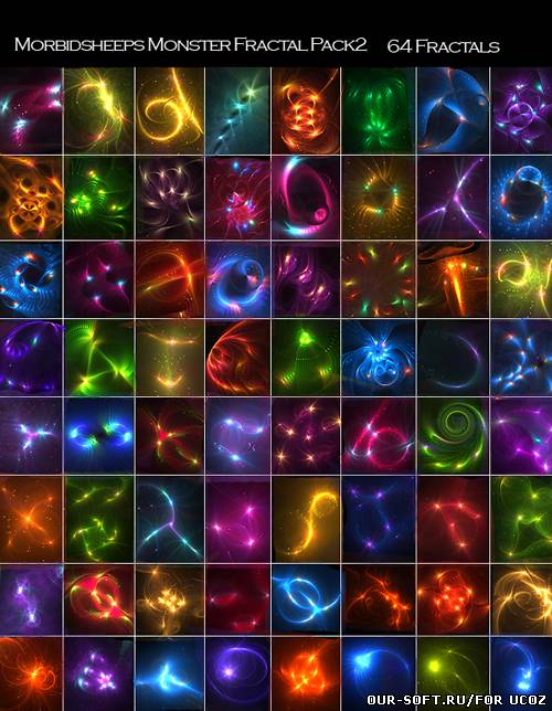Клипарт для фотошопа Monster Fractal Pack 2