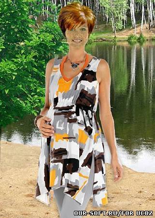 Женский шаблон для фотошопа - На природе